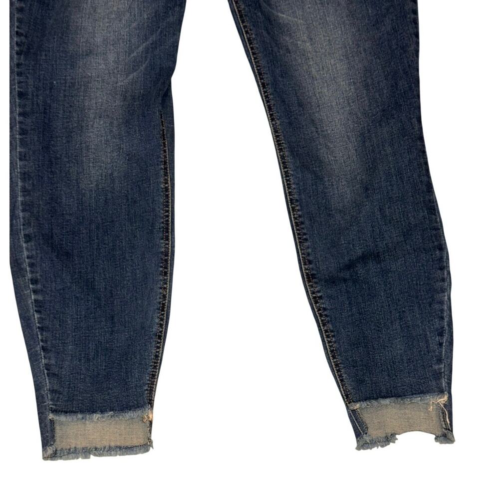 Dollhouse Juniors Size 16 Button-Front Skinny Denim Overalls Step Hem - Picture 8 of 10